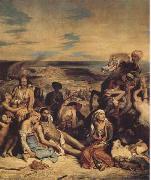 Eugene Delacroix The Massacre of Chios (mk09) oil on canvas